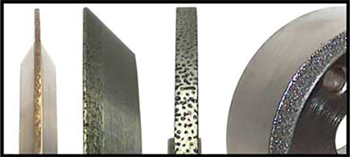 This is an image of various diamond rolls edges.